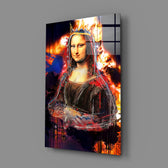 Pop-graffiti panel bringing incendiary glamour to a contemporary lounge