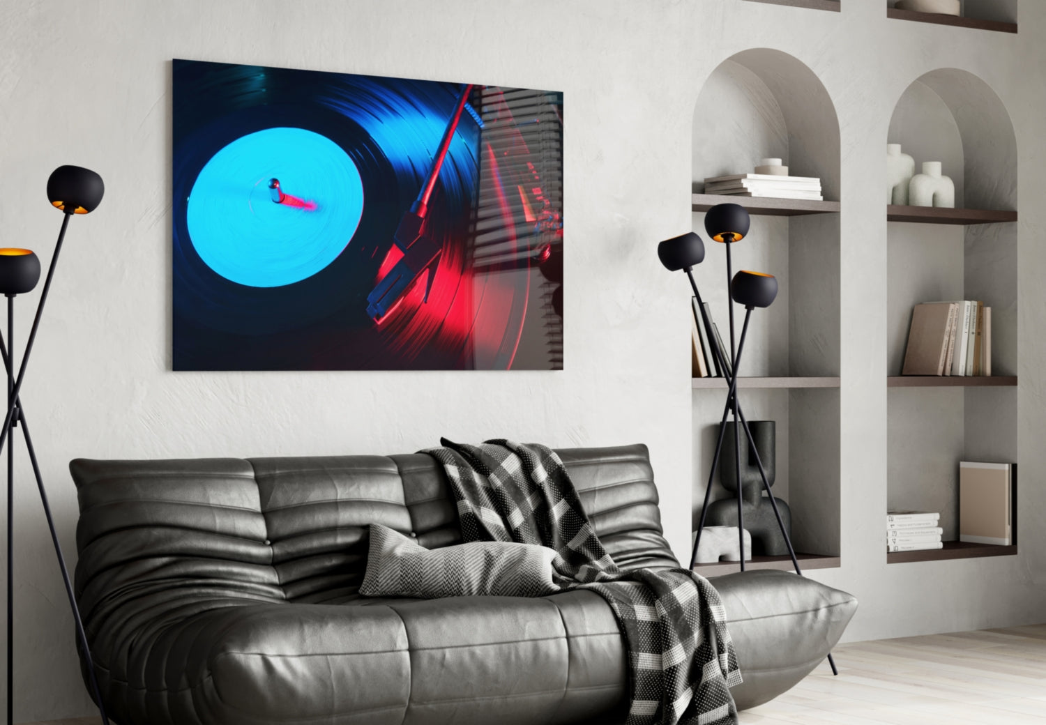 Gramophone Glass Wall Art.