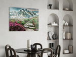 Footpath to Mountains panel adding editorial calm to a hallway