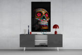 Sugar Skull panel catching ambient light to reveal its festive vibrance