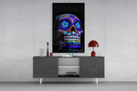Sugar Skull panel catching ambient light to reveal its electric vibrance