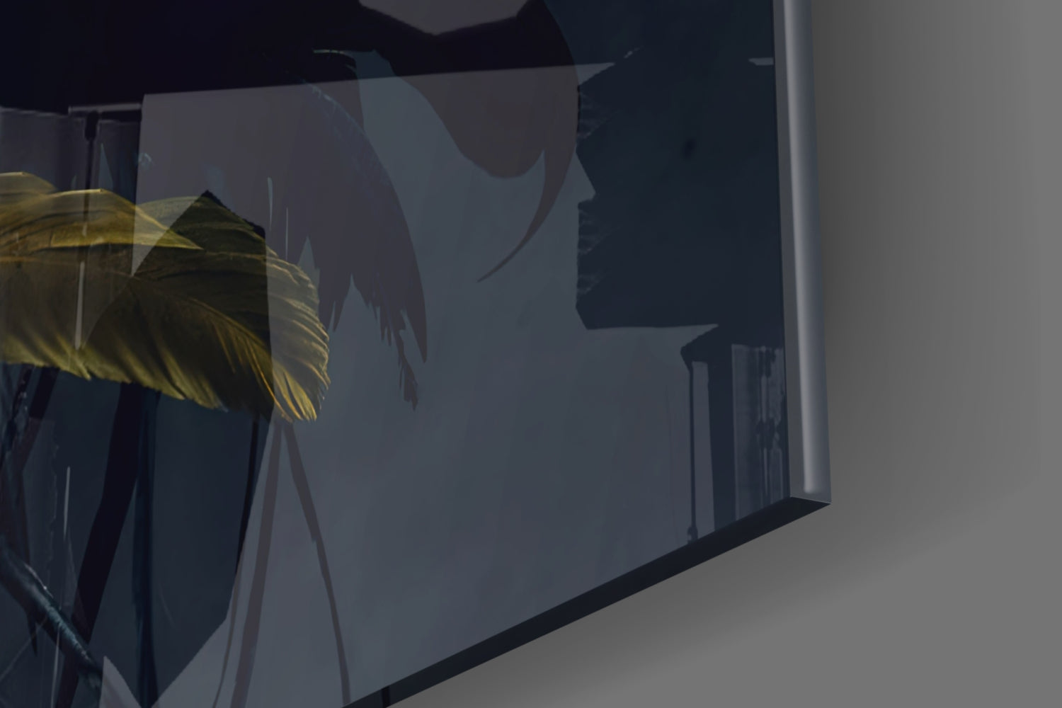 Red Indian Glass Wall Art.