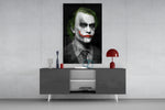 Joker panel catching screen glow to reveal its menacing charm