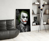 Joker panel adding editorial drama to a media room