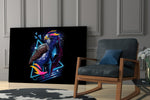 Diamond Hawk glass print enhancing a teen lounge with cinematic mood