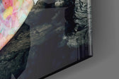 Hands of Nature artwork anchoring a wall with warm boho palette