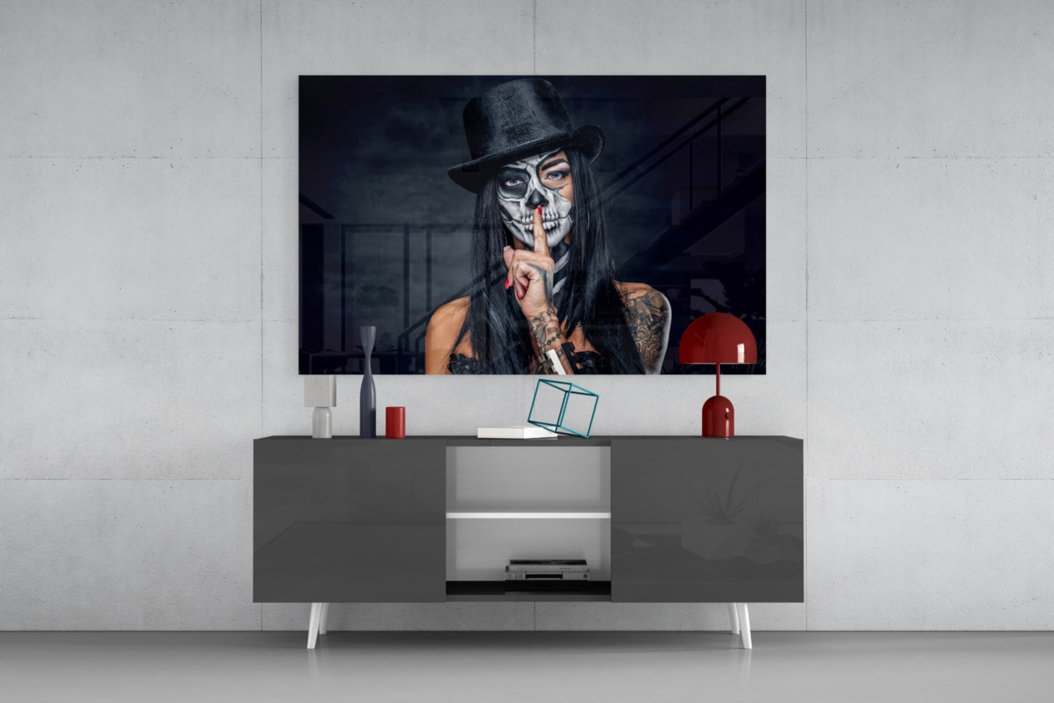 Sssh  Glass Wall Art.