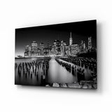 City Night Glass Wall Art.