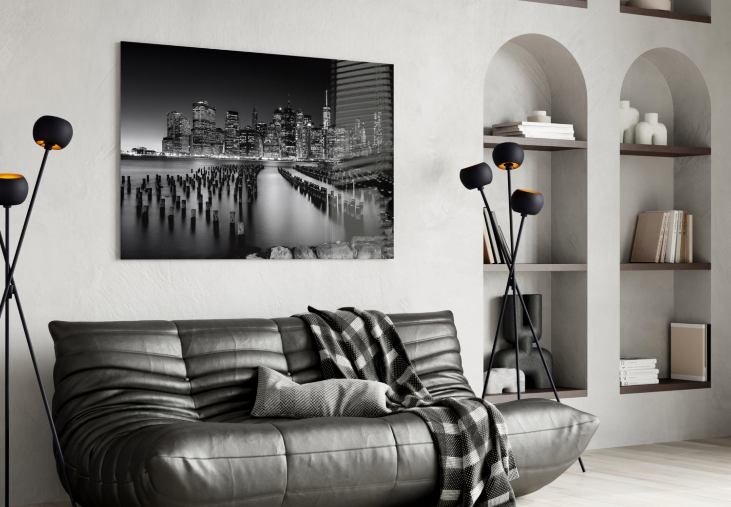 City Night Glass Wall Art.