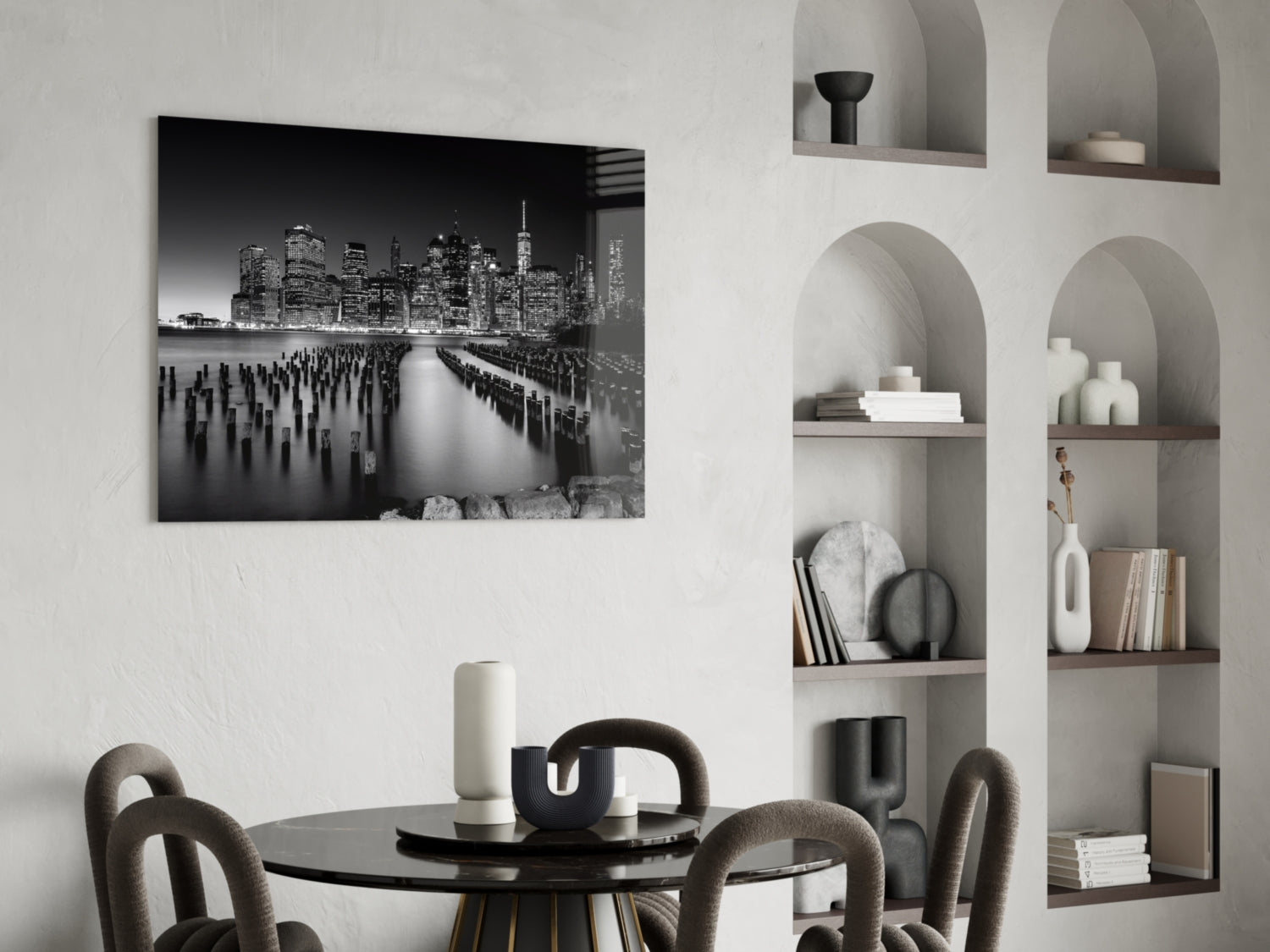 City Night Glass Wall Art.