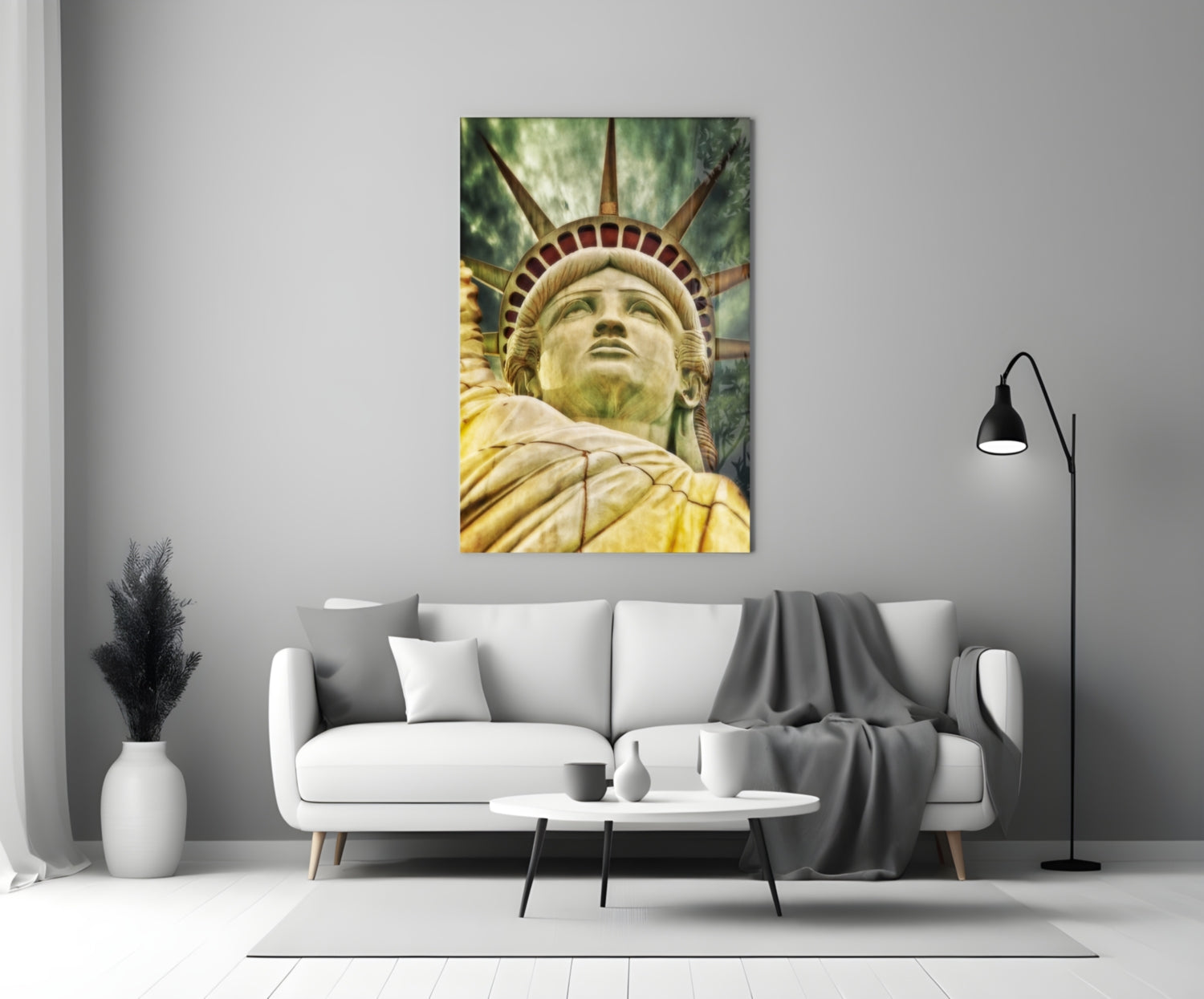 The Statue of Liberty Glass Wall Art.