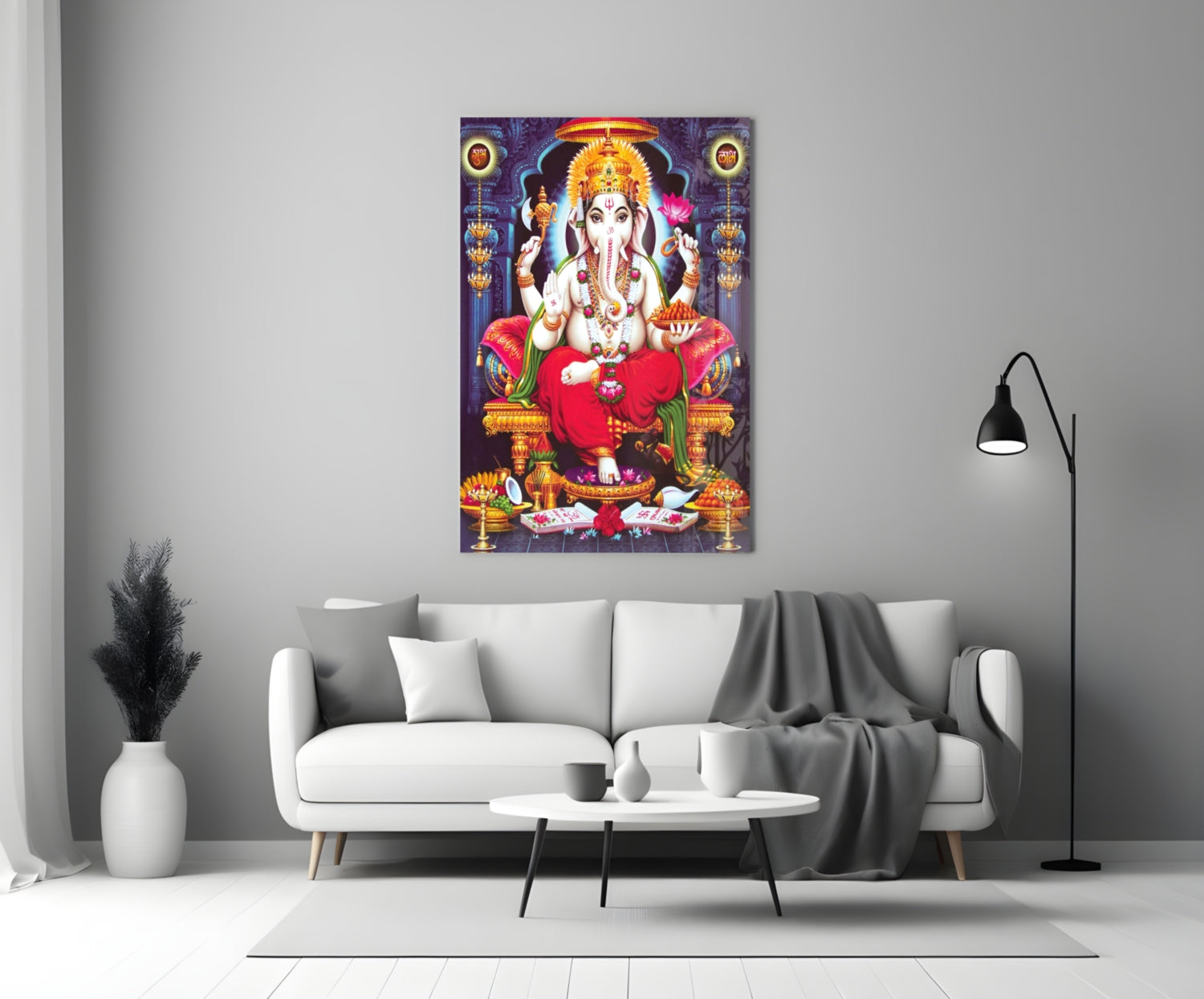 Ganesha Glass Wall Art.