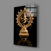 Sculpture-still-life panel bringing sacred poise to a contemporary lounge