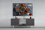 Spices panel catching window light to reveal its rustic warmth