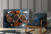 Spices glass print enhancing a breakfast nook with cinematic warmth