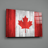 Rustic-flag panel bringing patriotic warmth to a contemporary lounge