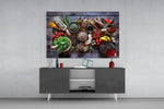 Spices panel catching window light to reveal its appetizing vibrance