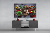 Spices panel catching window light to reveal its appetizing vibrance