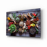 Spices Glass Wall Art.