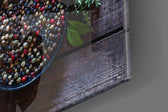 Spices artwork anchoring a wall with bold naturalist palette