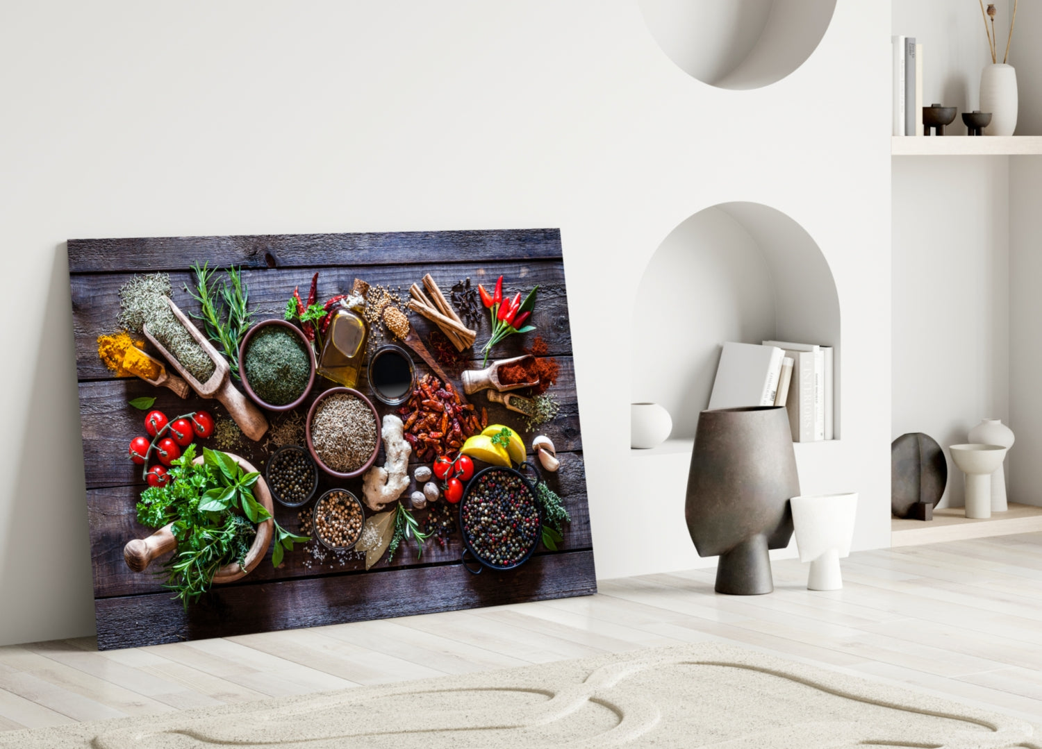 Spices Glass Wall Art.