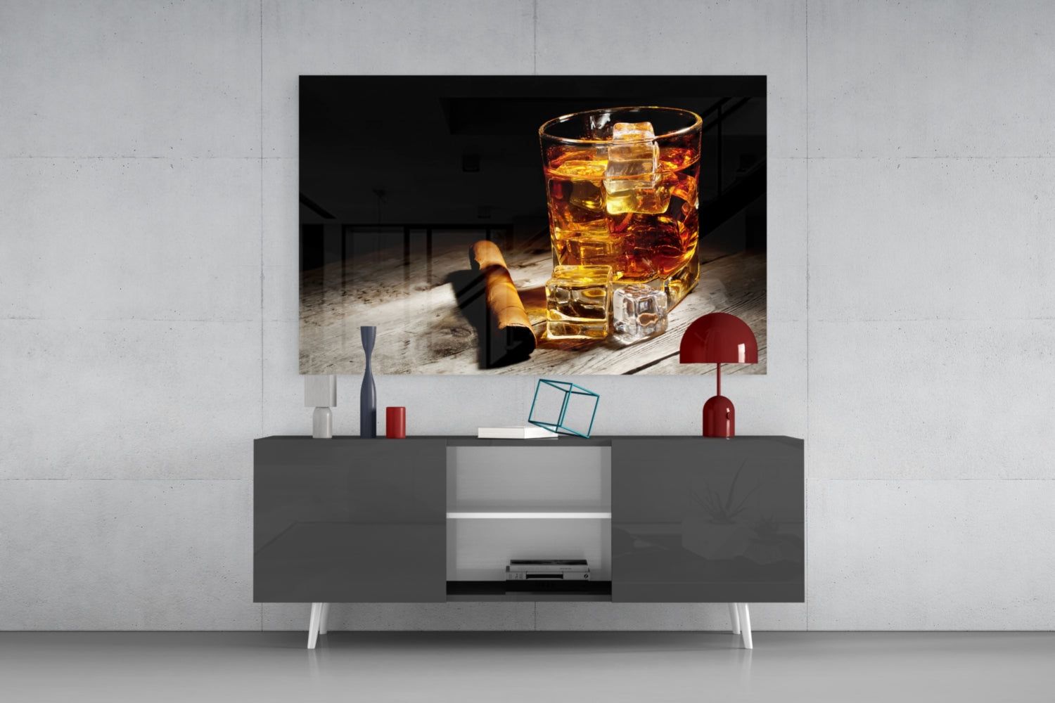 Whiskey Glass Wall Art.