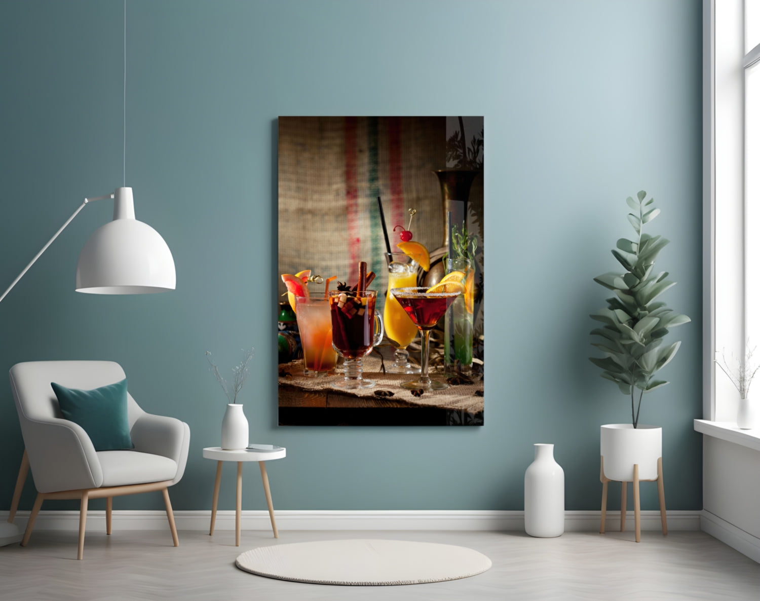 Cocktails Glass Wall Art.