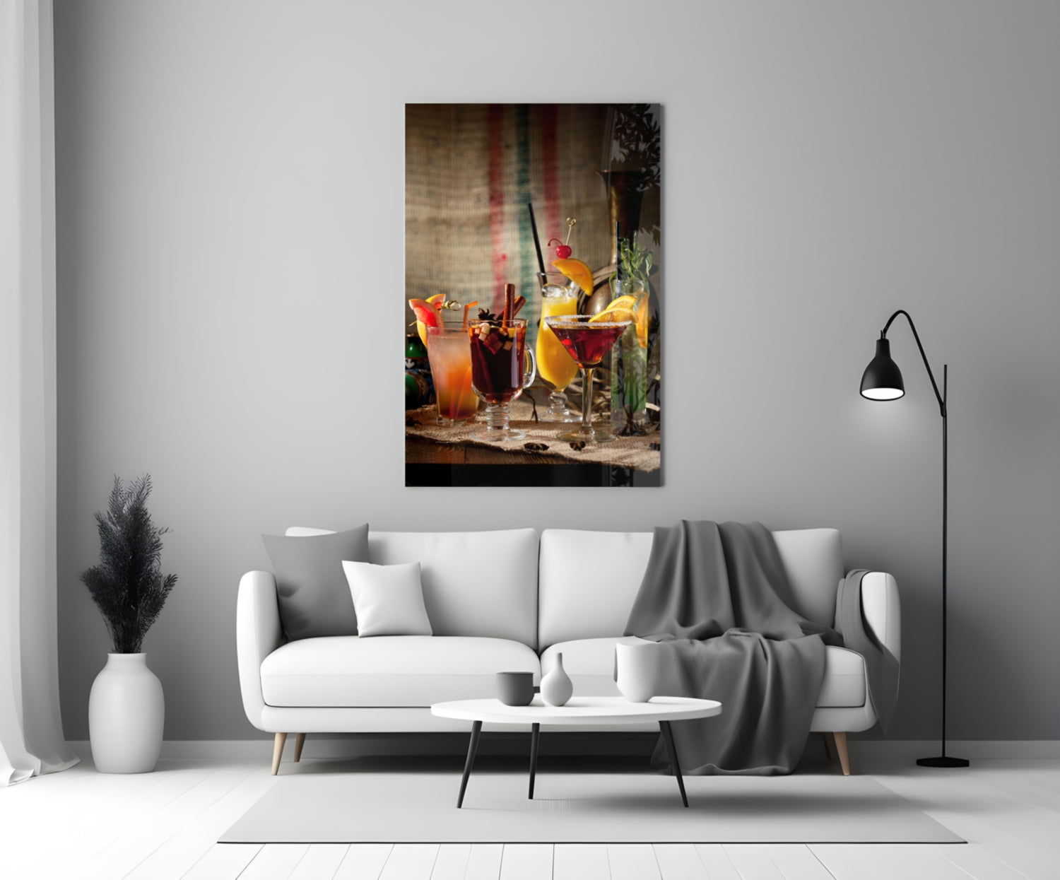 Cocktails Glass Wall Art.