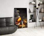 Whiskey panel adding editorial drama to an office