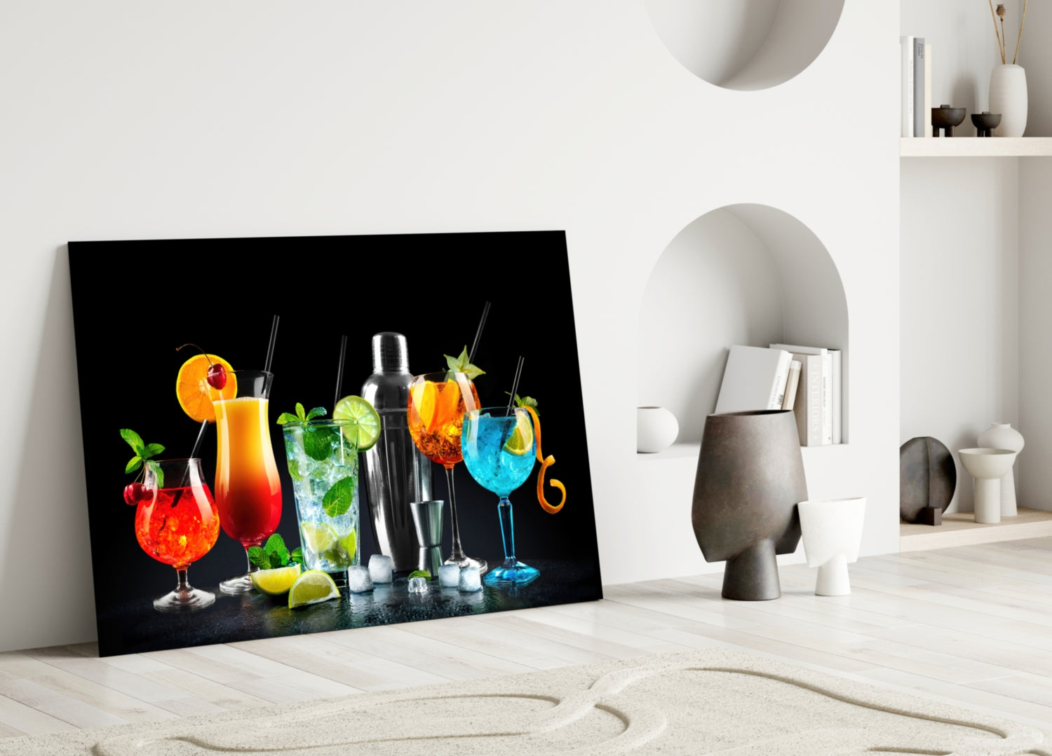 Cocktails Glass Wall Art.