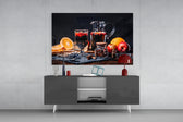 Noel Tea panel catching directional light to reveal its hearthside warmth