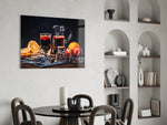 Noel Tea panel adding editorial appetite to a breakfast nook