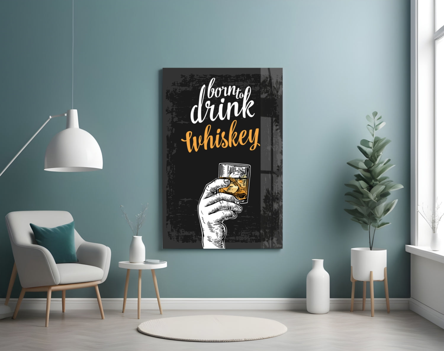 Whiskey Glass Wall Art.