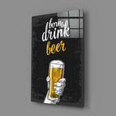 Retro-poster panel bringing bar-room wit to a contemporary man cave