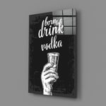 Retro-poster panel bringing bar-room wit to a contemporary man cave