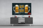 Beer panel catching directional light to reveal its bar-room wit