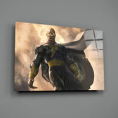 Cinematic-poster panel bringing electric power to a contemporary home theater