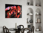 Flash panel adding editorial drama to a man cave