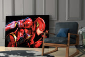 Flash glass print enhancing a teen lounge with cinematic mood