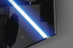 Star Wars artwork anchoring a wall with bold dramatic palette