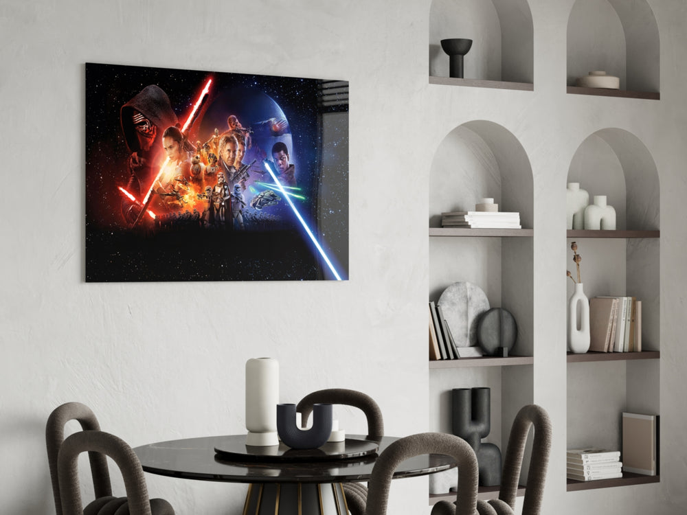 Star Wars panel adding editorial drama to a man cave