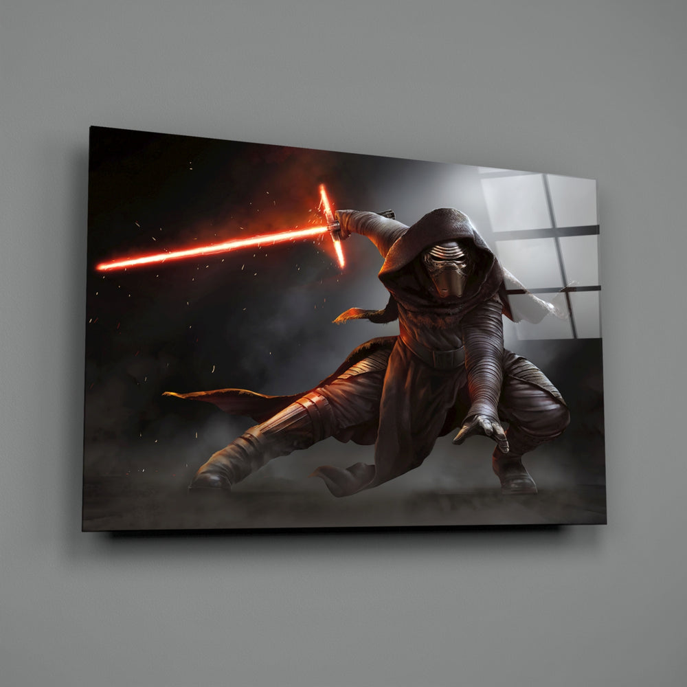 Cinematic-poster panel bringing menacing momentum to a contemporary home theater