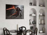 Kylo Ren panel adding editorial drama to a man cave