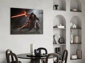 Kylo Ren panel adding editorial drama to a man cave