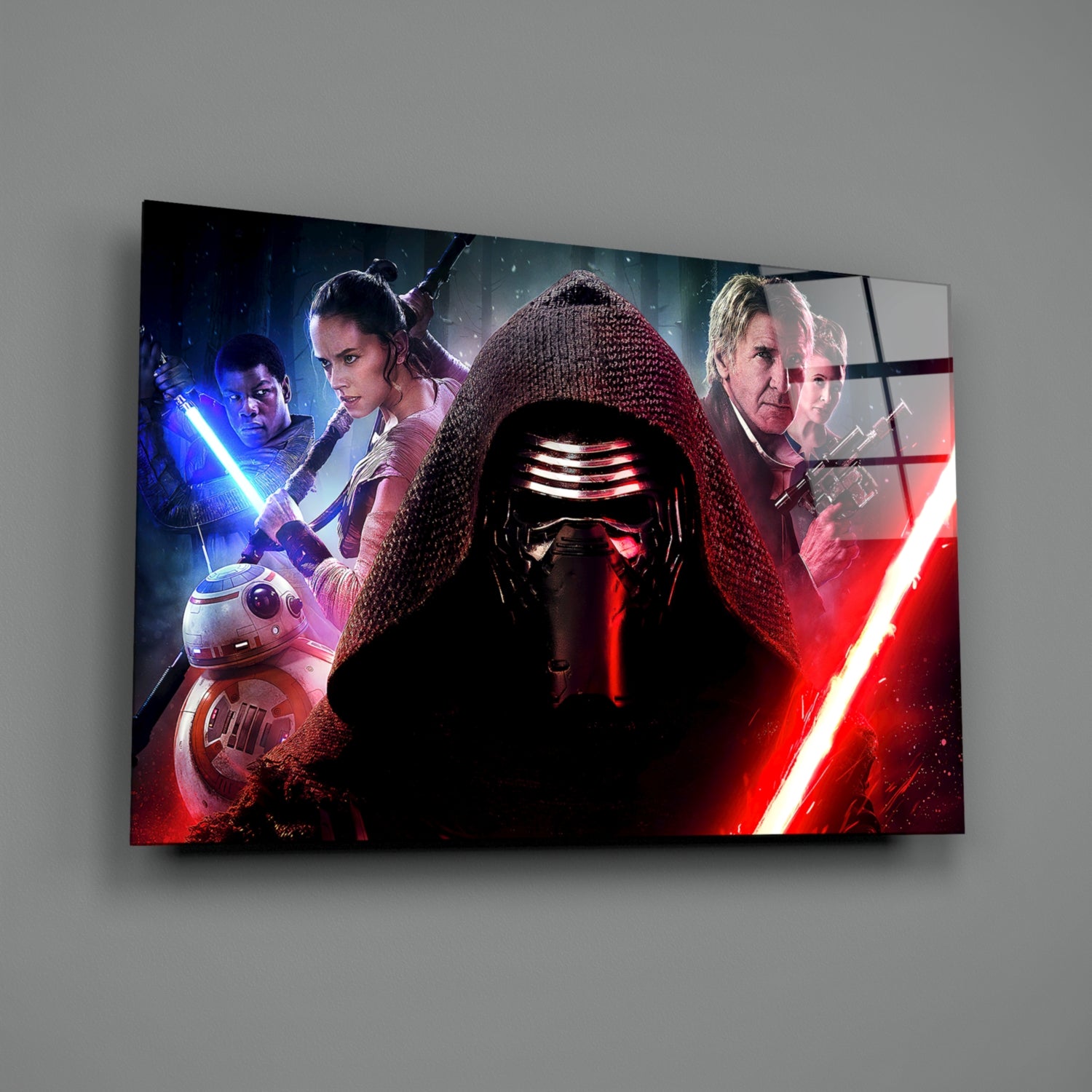 Kylo Ren Glass Wall Art.