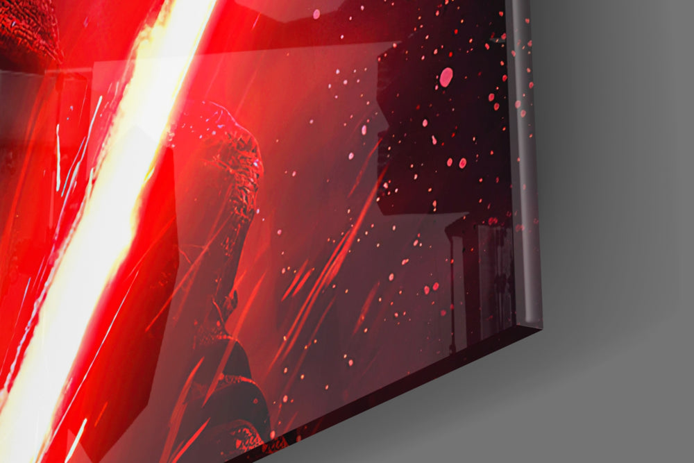 Kylo Ren artwork anchoring a wall with moody dramatic palette