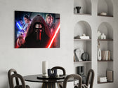 Kylo Ren panel adding editorial drama to a man cave