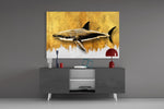 Shark panel catching directional light to reveal its luxurious power