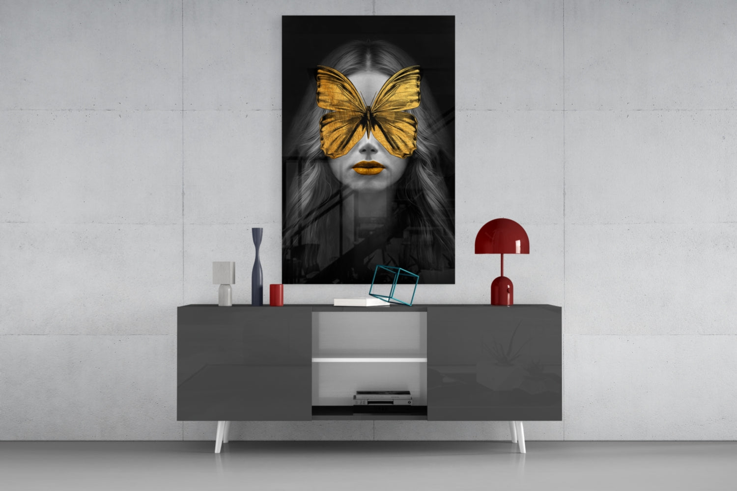 Butterfly Eyes Glass Wall Art.