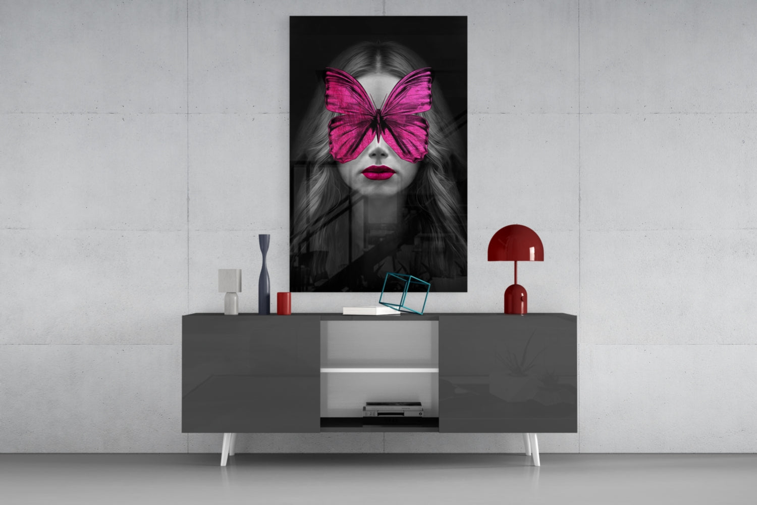 Butterfly Eyes Glass Wall Art.